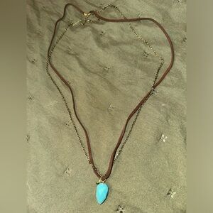 Faux turquoise necklace